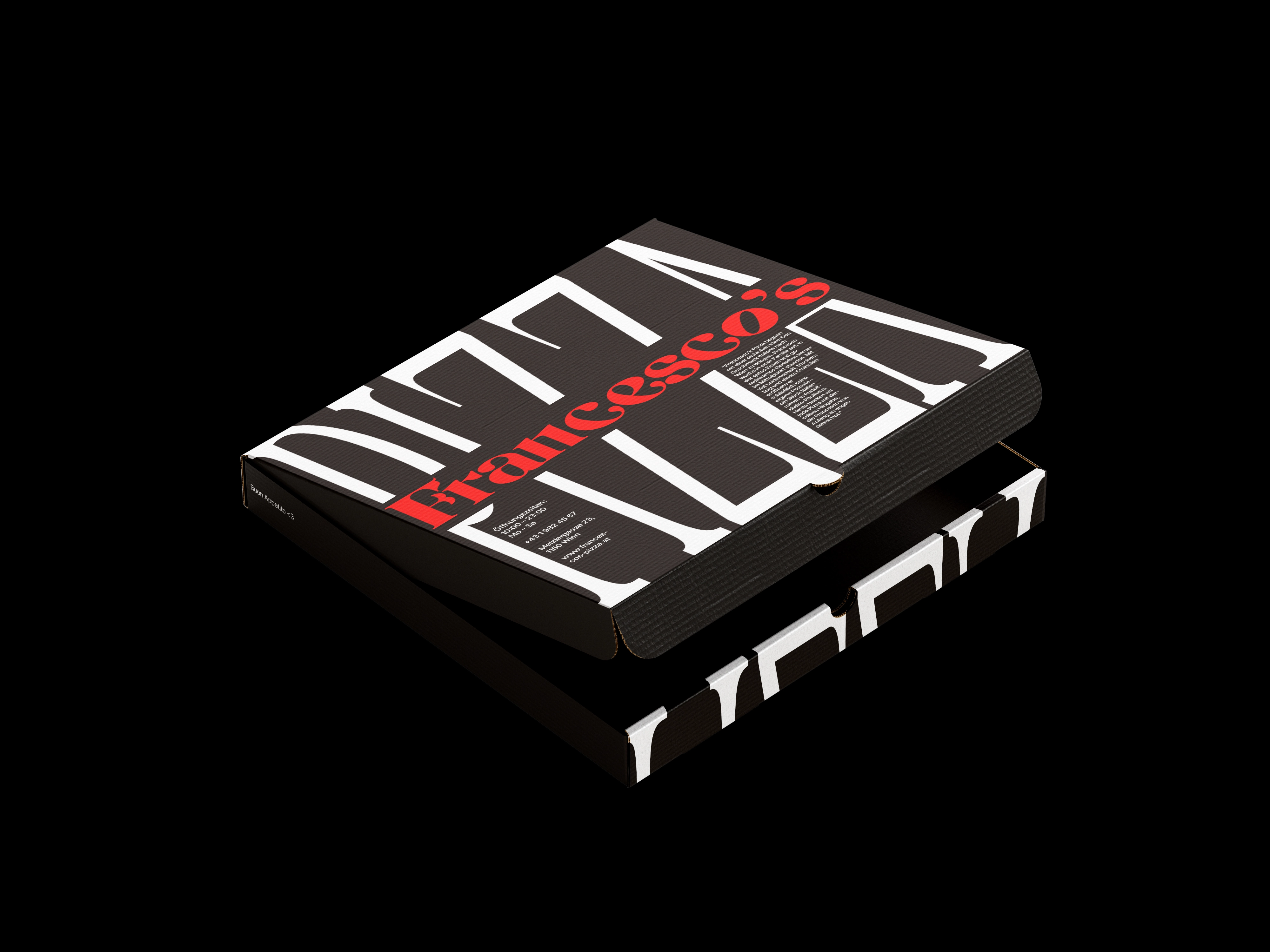 Francesco’s branding — packaging and logo applications