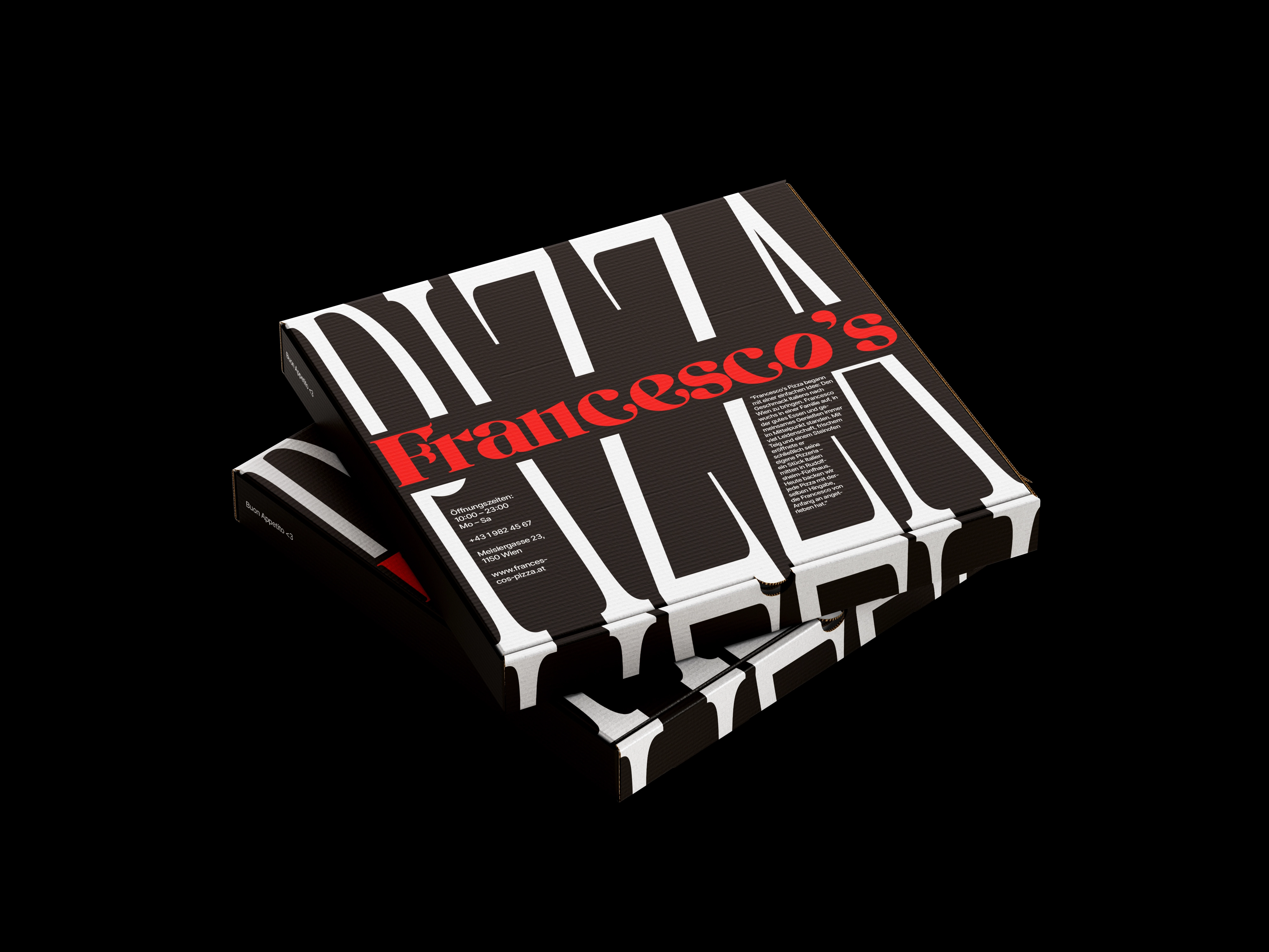 Francesco’s website mockup — minimal black and red design