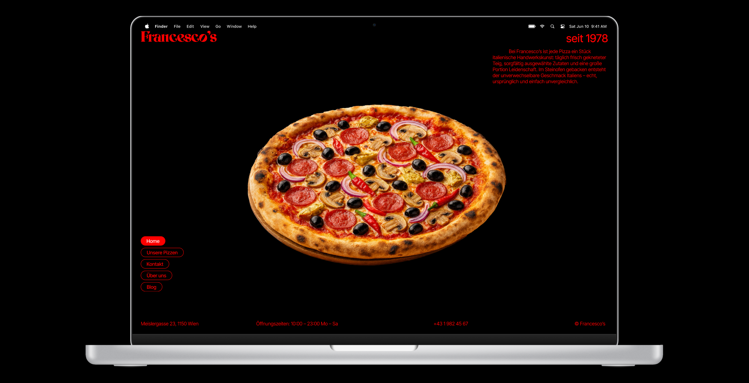 Francesco’s visual identity application