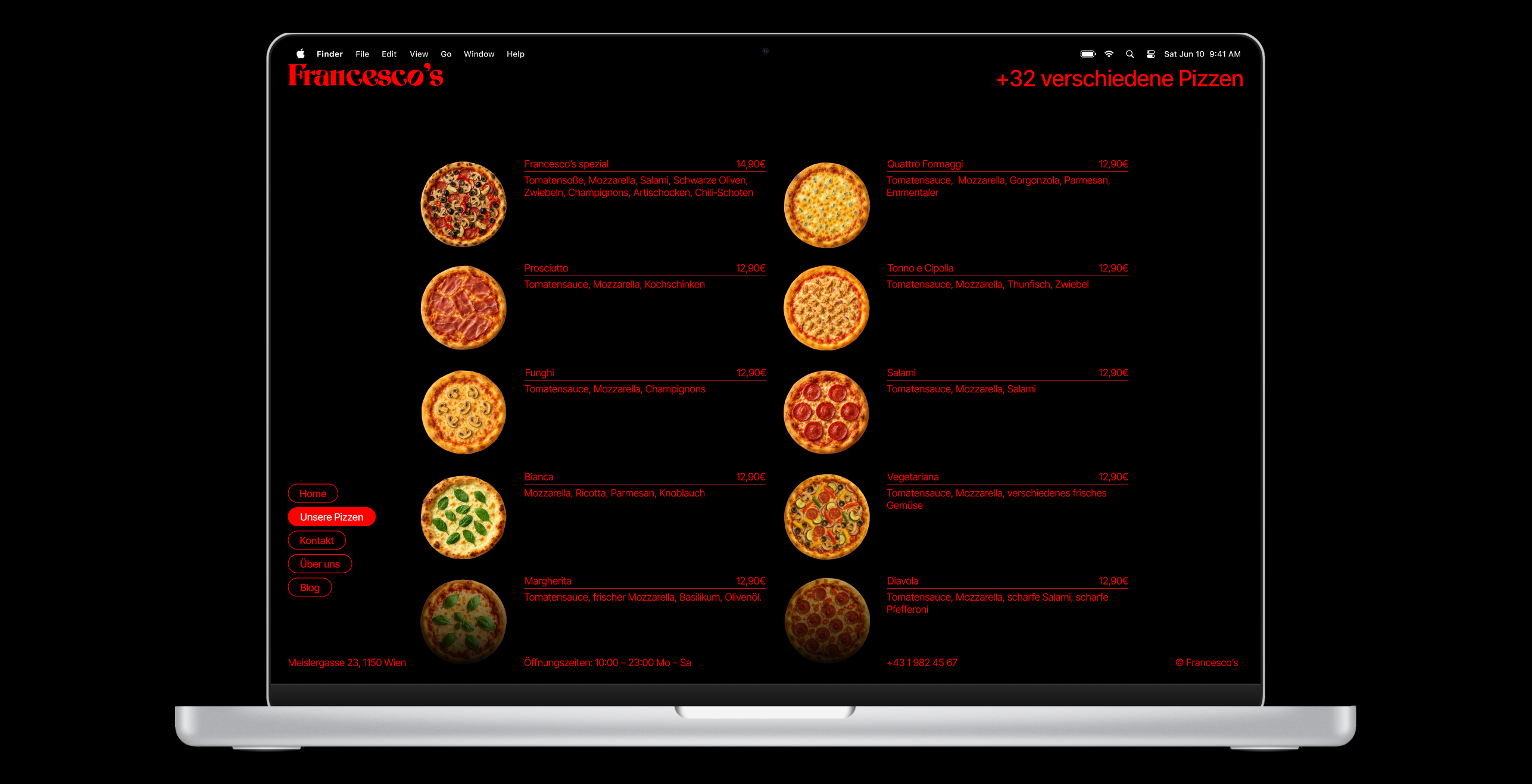 Francesco’s packaging design detail