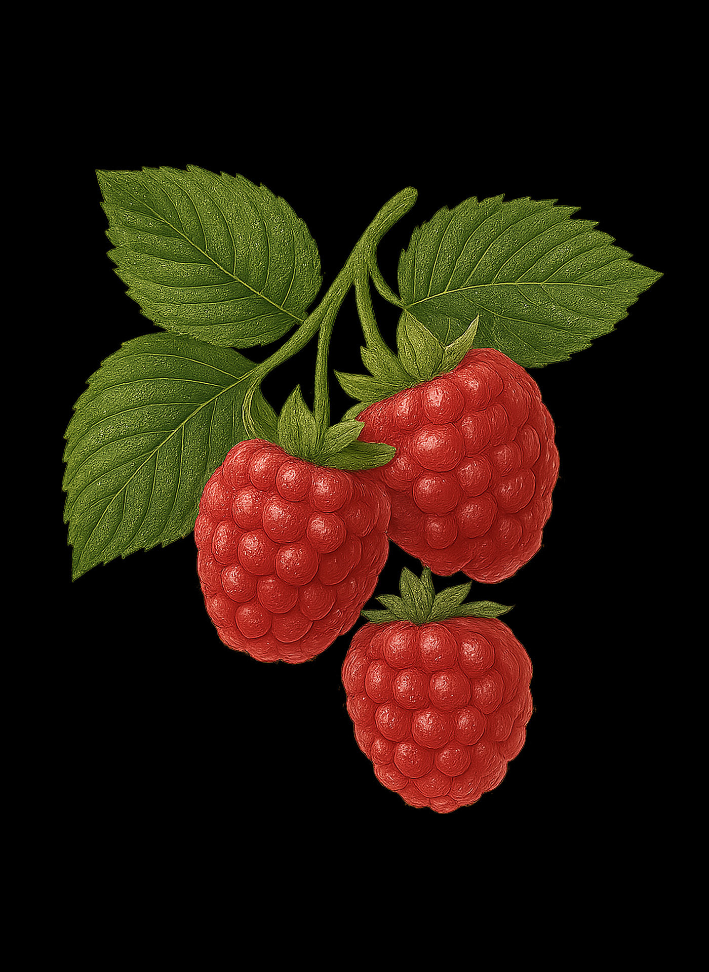 Luvio jam packaging — botanical fruit illustration poster