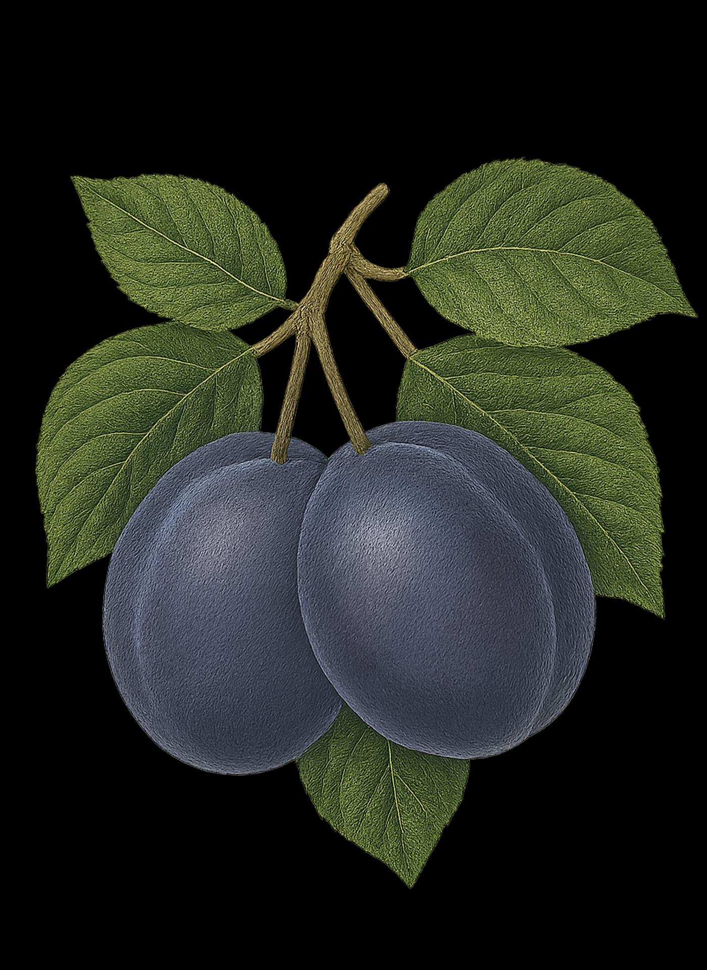 Luvio jam label — close-up of fruit illustration