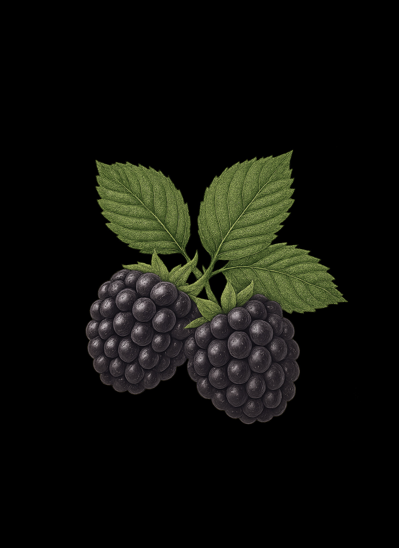 Luvio fruit illustration — detailed botanical drawing