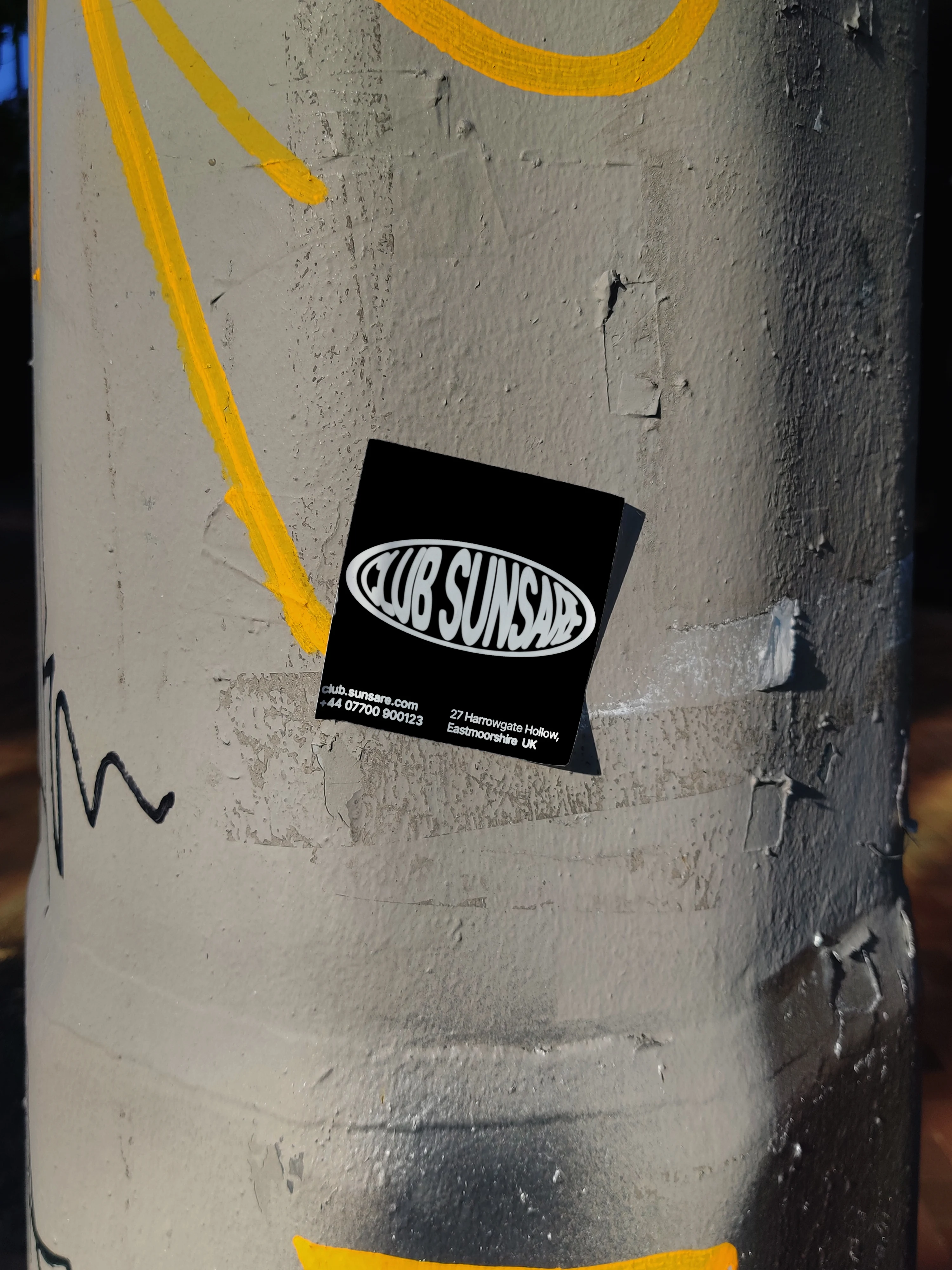 Sunsare print materials — stickers and flyers