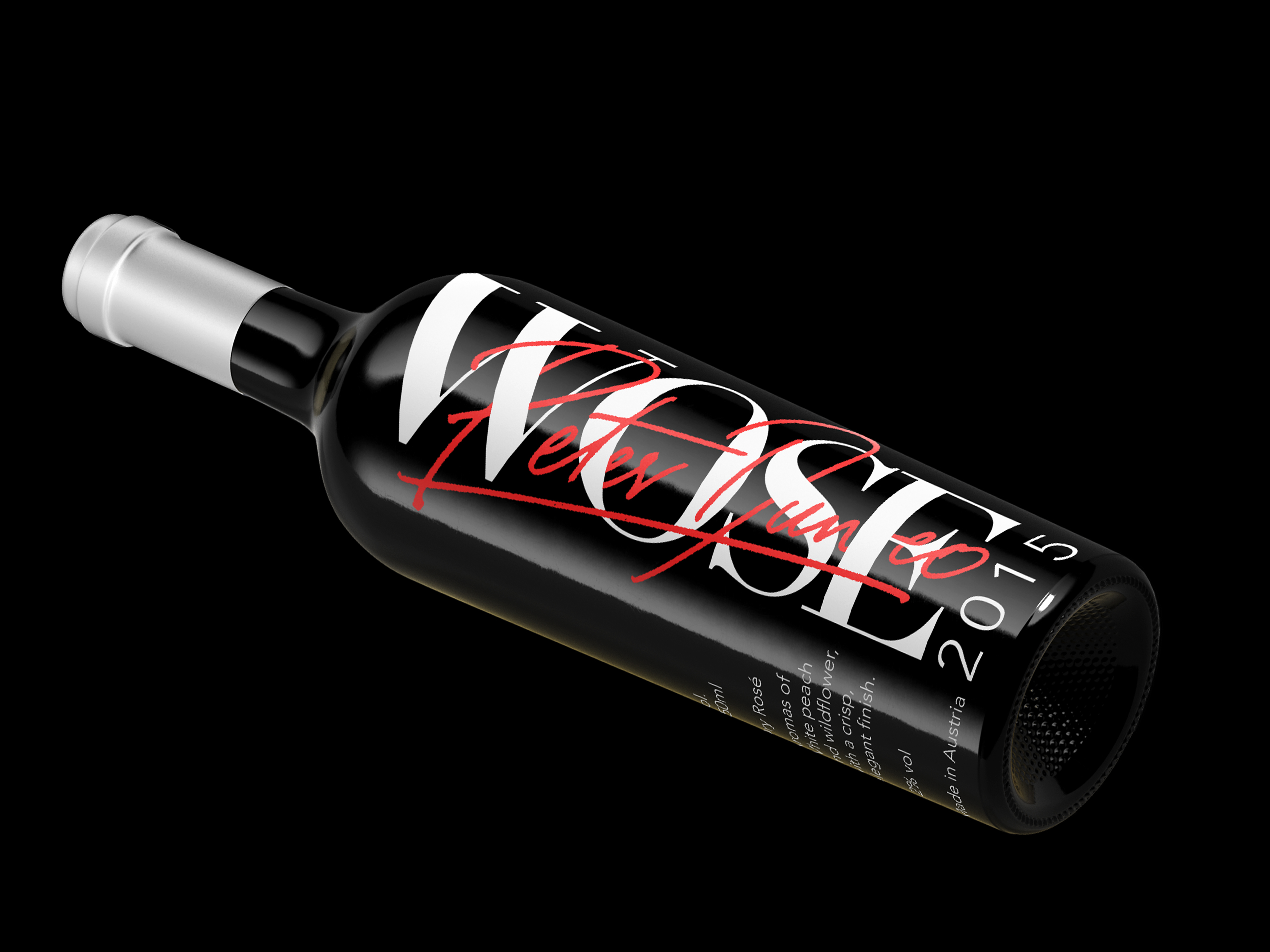 Wose packaging design — bottle and wooden case